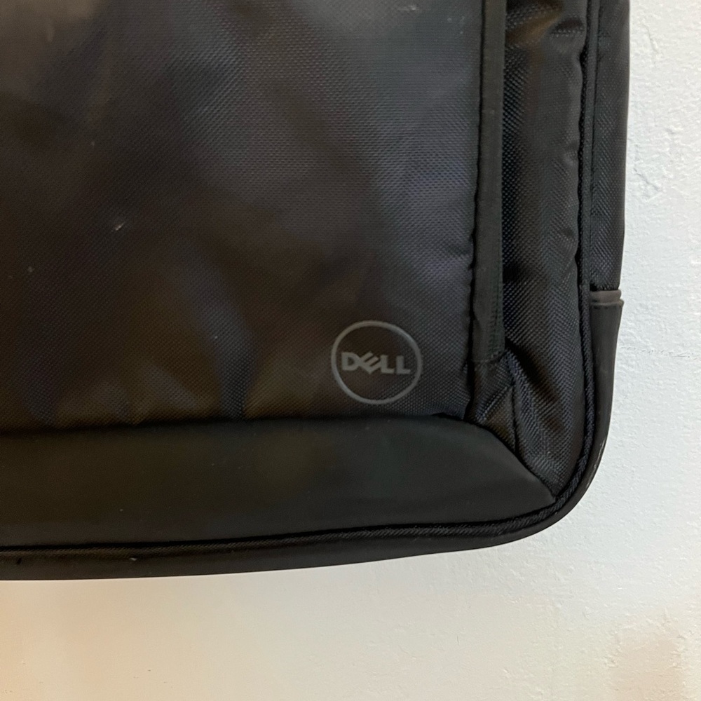 Dell Black Nylon Soft Laptop Bag, Approx 15”w x 12”h x 2”d, Lots of Storage Zips